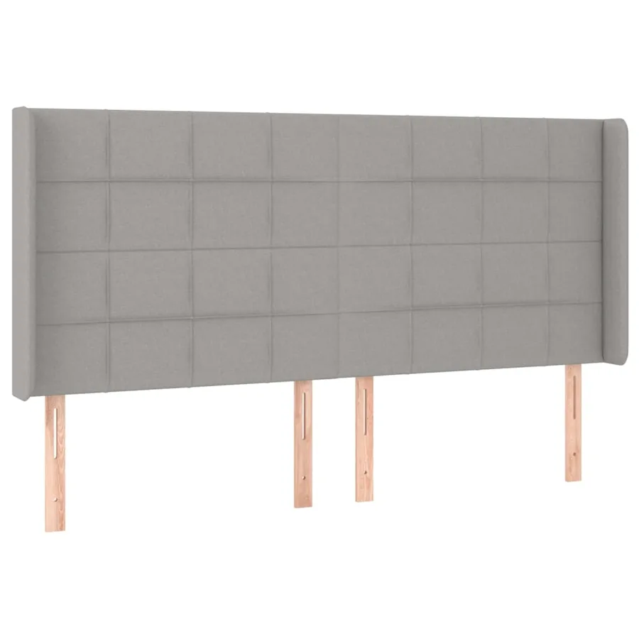 Sommier à lattes de lit matelas LED Gris clair 200x200 cm Tissu - 7
