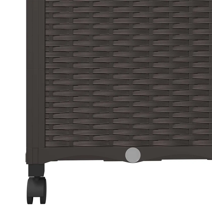 Bac de jardin avec treillis et roues Marron 80 x 40 x 146 cm PP - 6