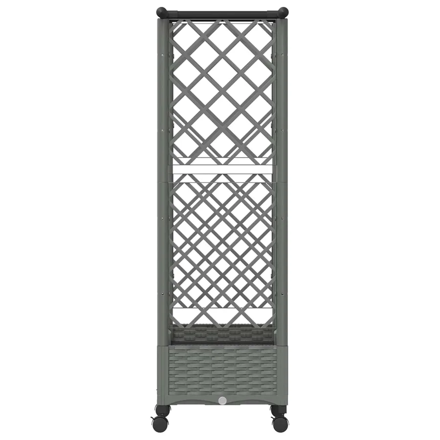 Lit Élevé avec Treillis et Toit Gris clair 122,5 x 40 x 127 cm - 5
