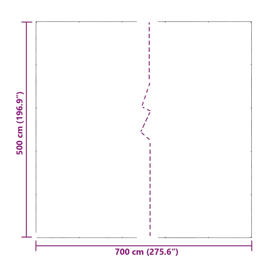Bâche avec œillets Transparent 7 x 5 m Polyéthylène - 8