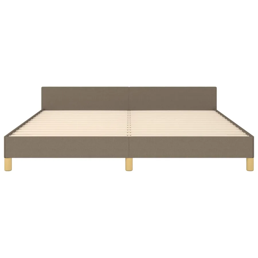 Cadre de lit sans matelas taupe 160x200 cm tissu - 6