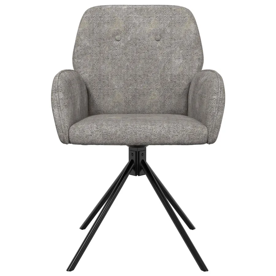 Chaises de salle à manger pivotantes 6 pcs Simili daim - 3