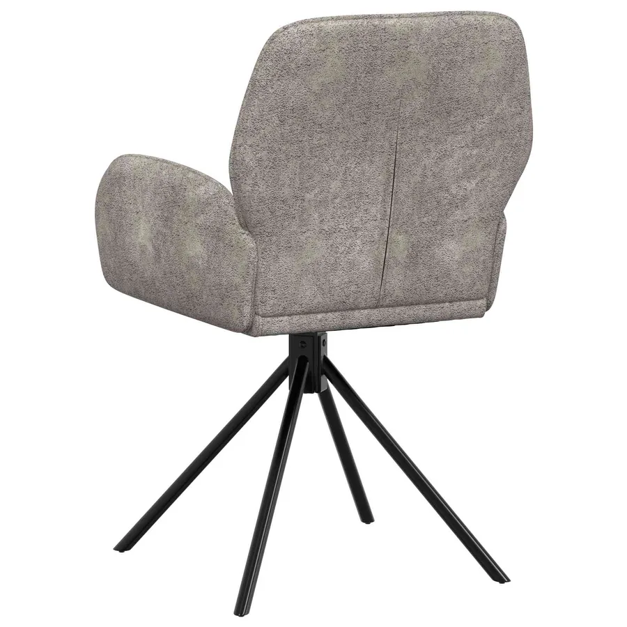 Chaises de salle à manger pivotantes 6 pcs Simili daim - 5
