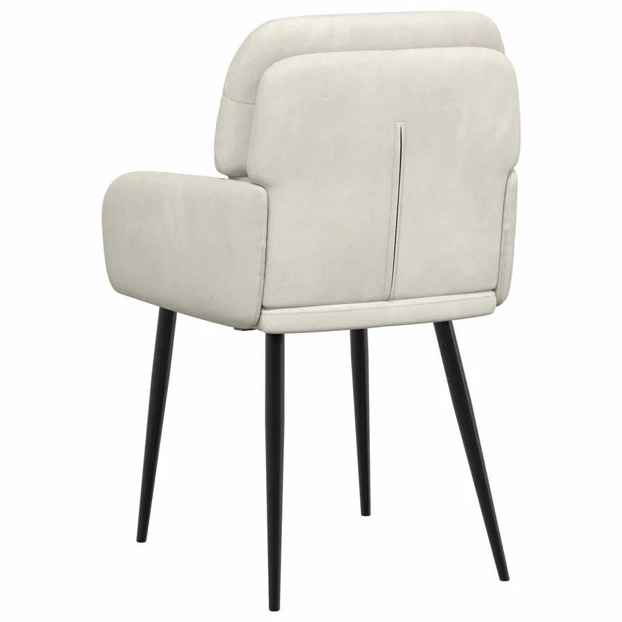 Chaises de salle à manger 6 pcs Velours Crème 59 x 59,5 x 90 cm - 5