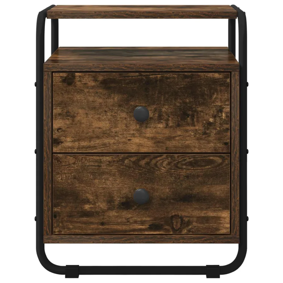 Table de chevet Chêne fumé Bois d'ingénierie - 5