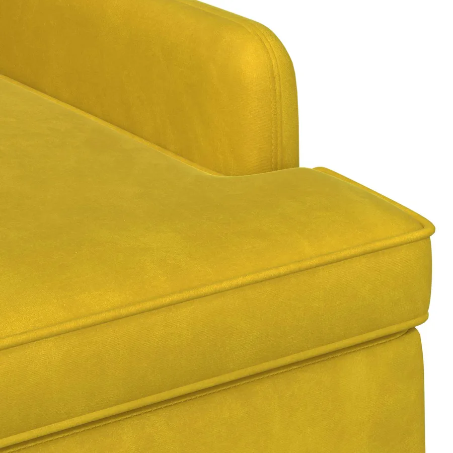 Canapé love seat avec capitonnage en boutons Jaune clair - 6