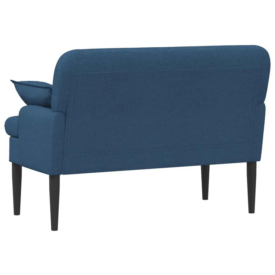 Canapé love seat avec capitonnage en boutons Bleu Tissu - 5