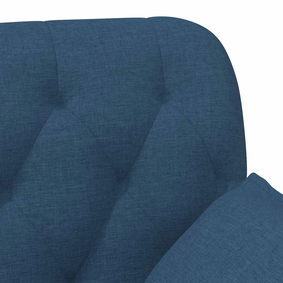 Canapé love seat avec capitonnage en boutons Bleu Tissu - 7
