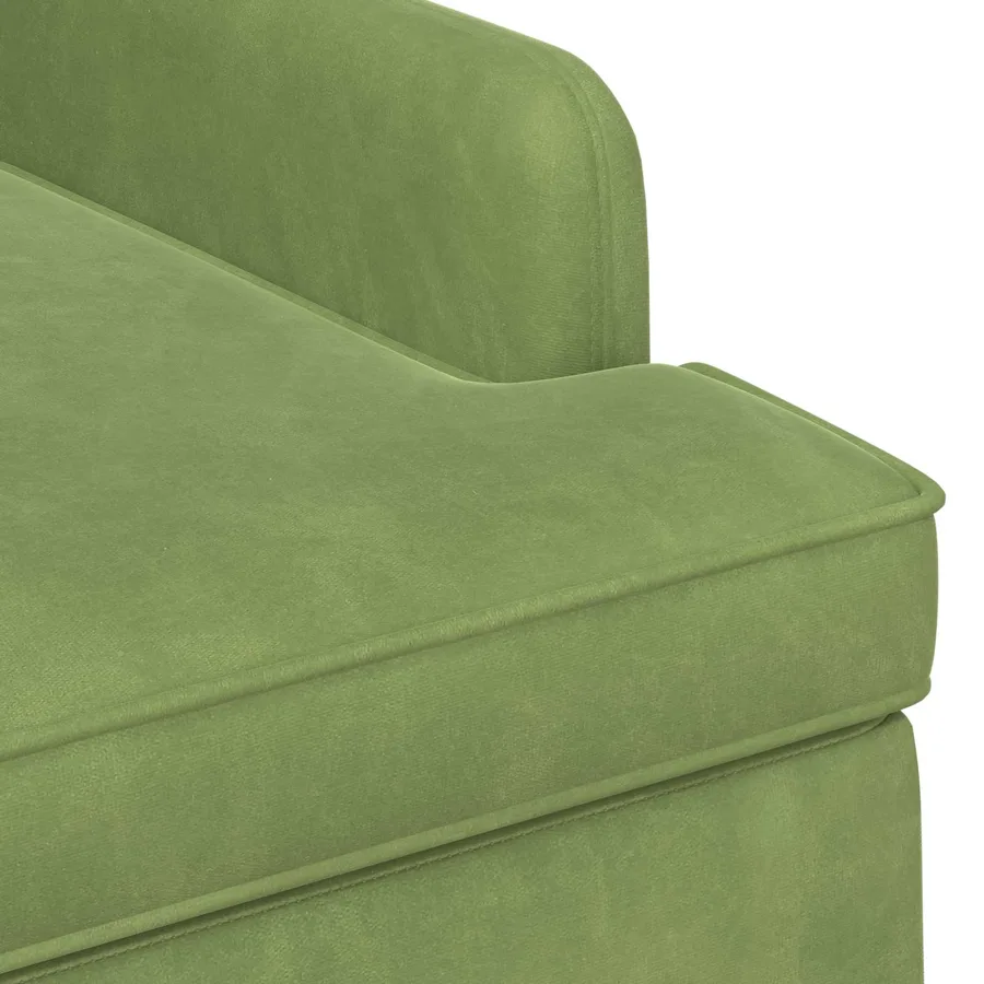 Canapé love seat avec capitonnage en boutons Vert clair Velours - 6