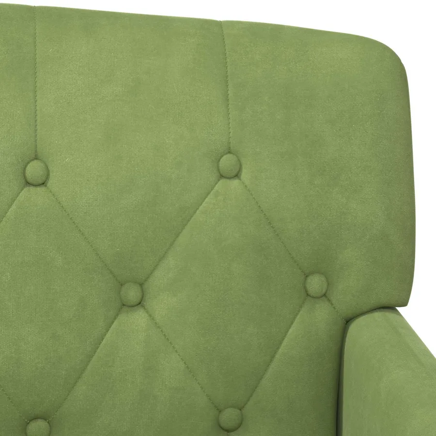 Canapé love seat avec capitonnage en boutons Vert clair Velours - 7