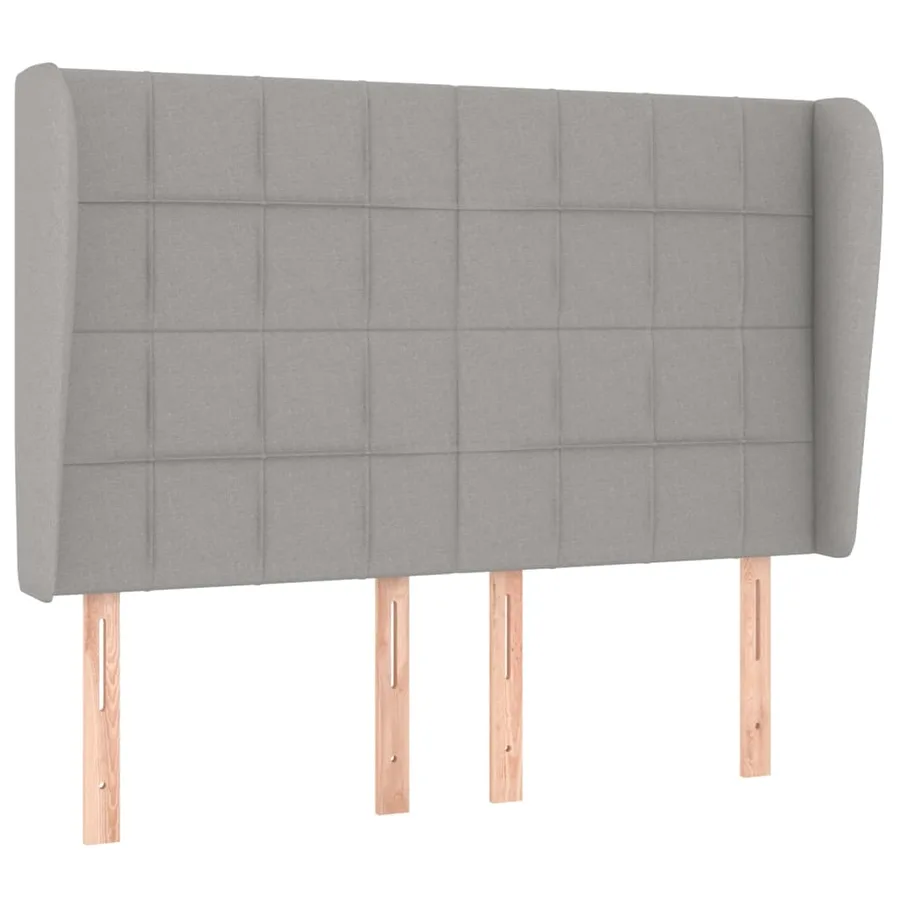 Sommier à lattes de lit avec matelas Gris clair 140x190cm Tissu - 6
