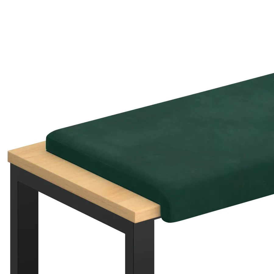 Coussin de banc Velours (V) Vert foncé Profondeur 35 cm - 2