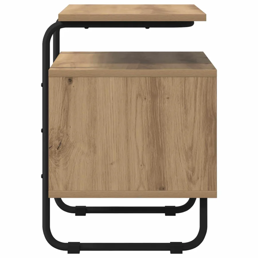 Table de chevet 2 pc Chêne artisanal Bois d'ingénierie - 6
