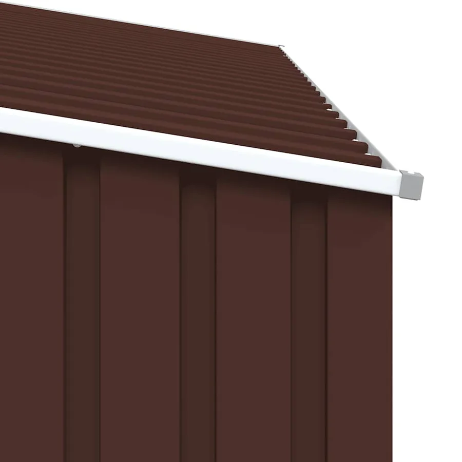 Abri à bois de jardin Marron 245x98x159 cm Acier galvanisé - 10