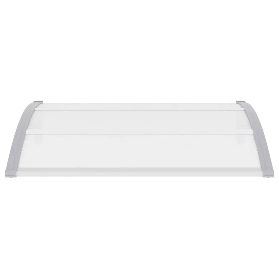 Auvent de porte Gris et transparent 120x75 cm PC - 4