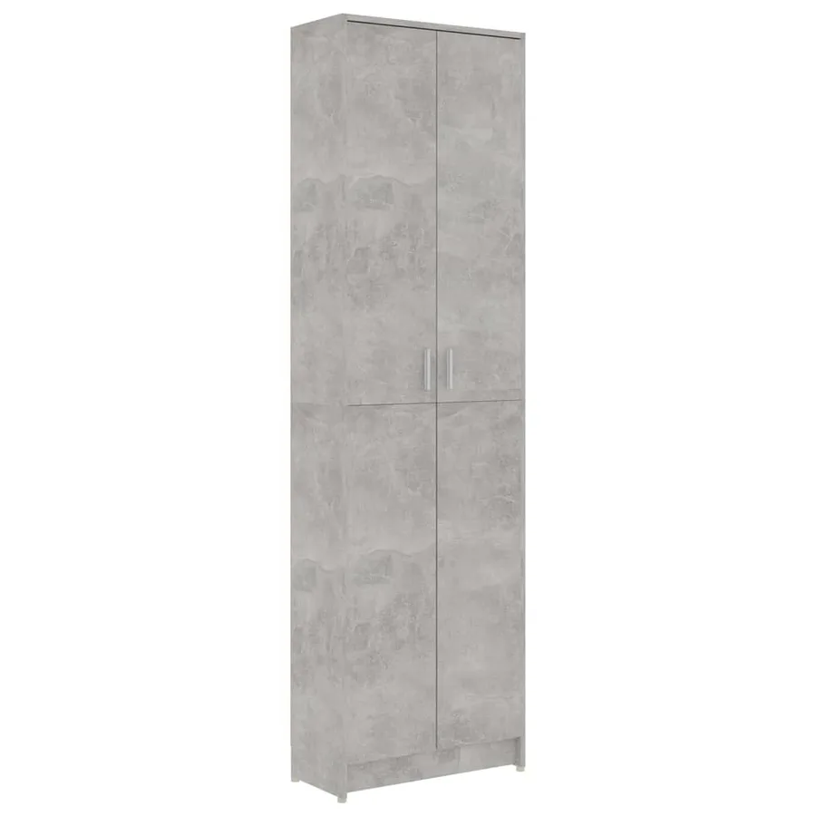 Garde-robe de couloir Gris béton 55x25x189 cm Bois d'ingénierie - 2