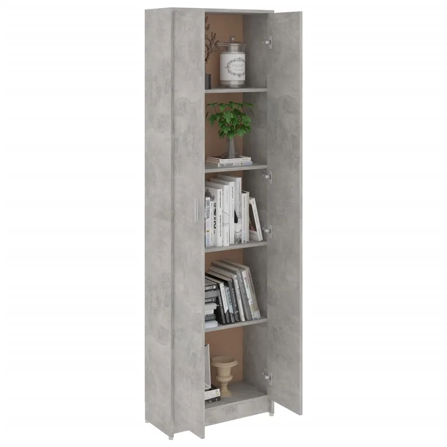 Garde-robe de couloir Gris béton 55x25x189 cm Bois d'ingénierie - 5