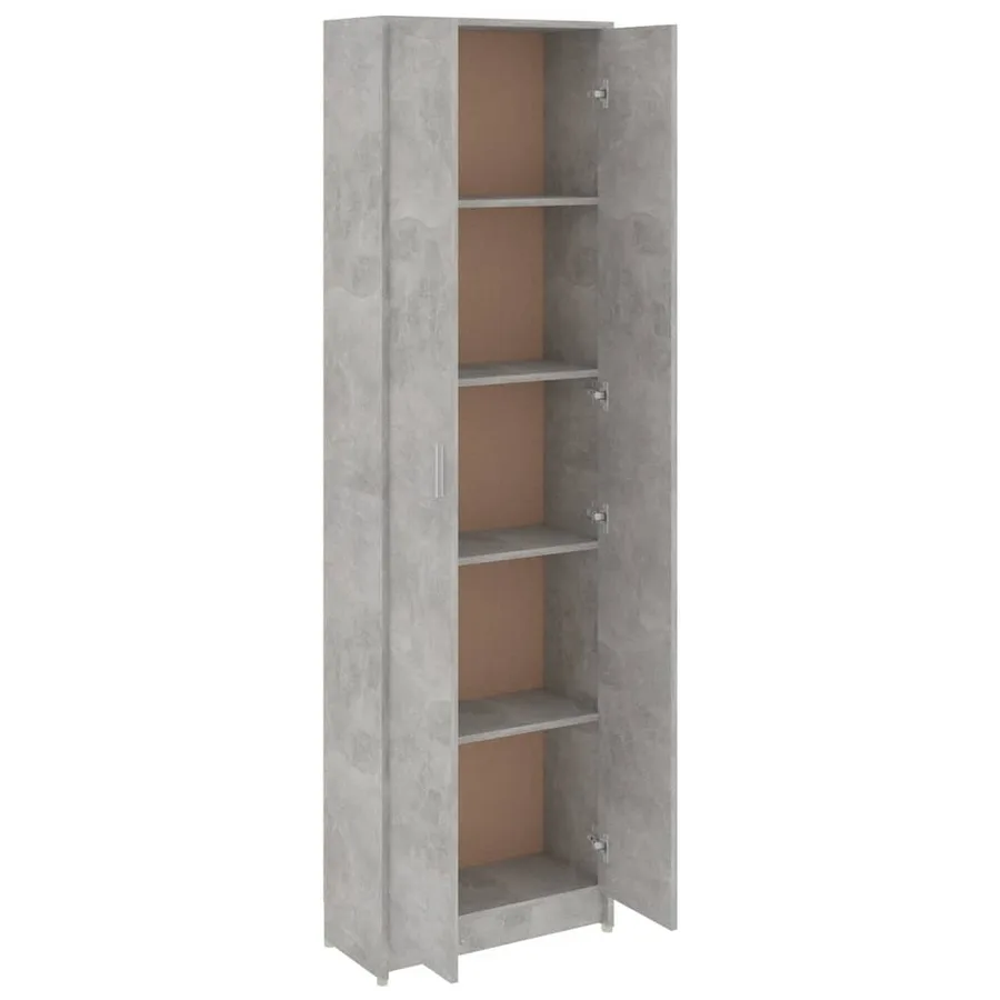Garde-robe de couloir Gris béton 55x25x189 cm Bois d'ingénierie - 6