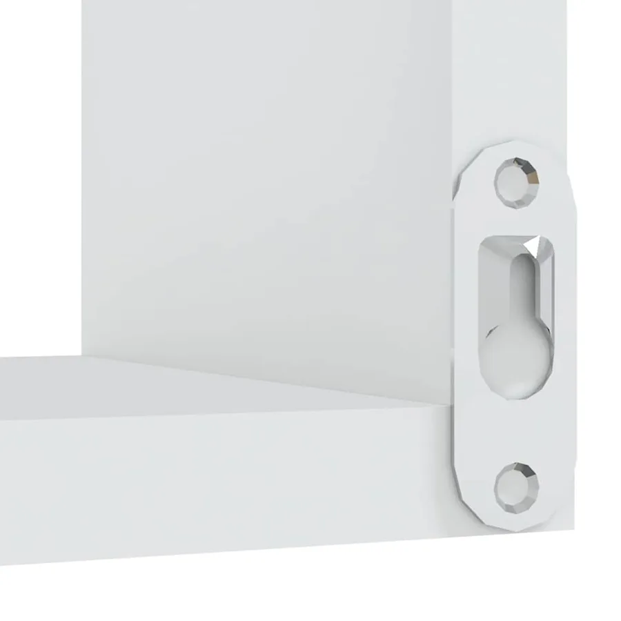 Étagères murales d'angle 2 pcs Blanc 40x40x50cm bois ingénierie - 7