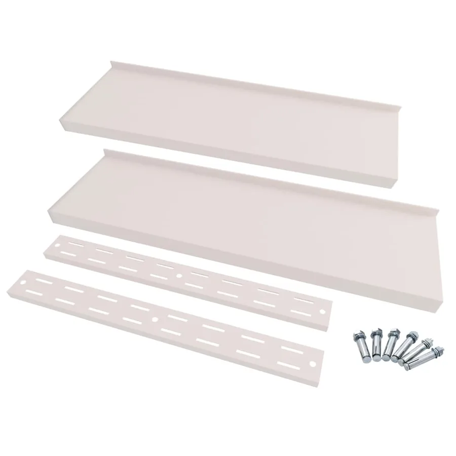 Étagères murales flottantes à 2 niveaux 2 pcs Inox 300x30 cm - 4
