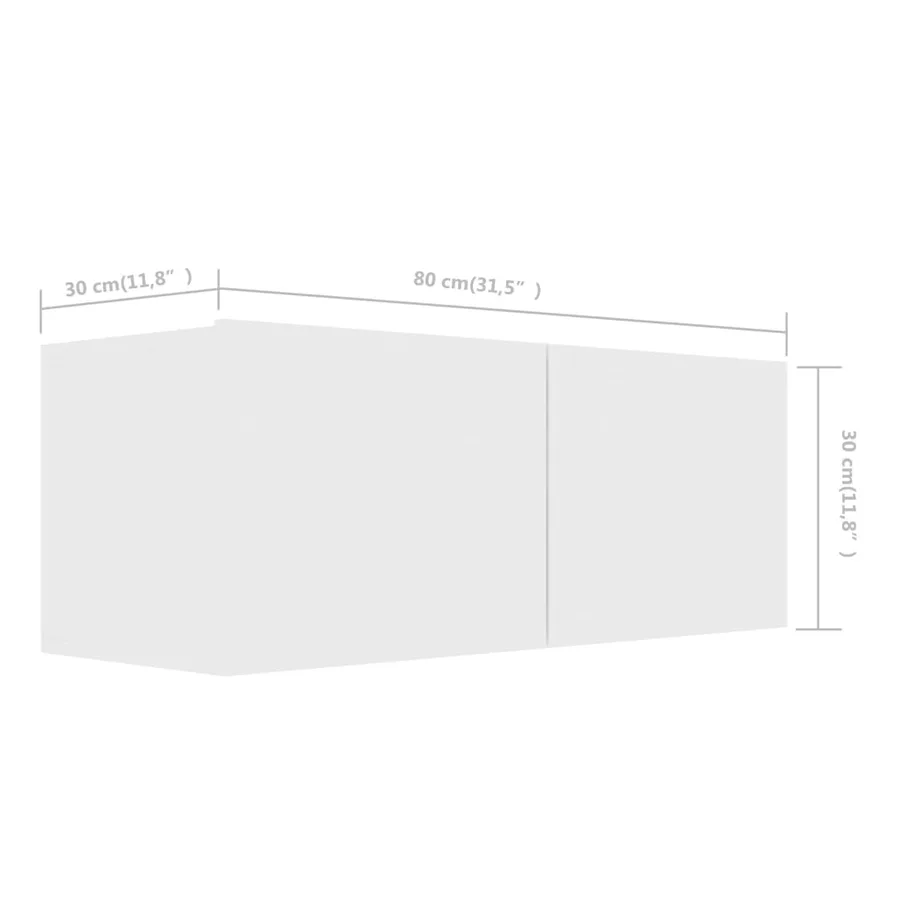 Ensemble de meubles TV 6 pcs Blanc Bois d'ingénierie - 9