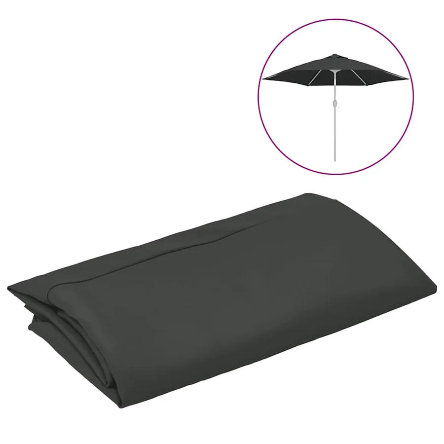 Tissu de remplacement pour parasol d'extérieur Anthracite 300cm - 2