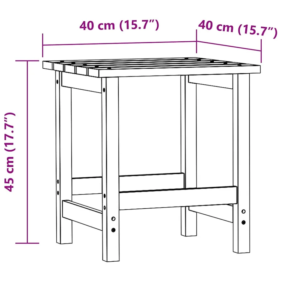 Chaise de jardin Adirondack avec table Bois de sapin massif - 12