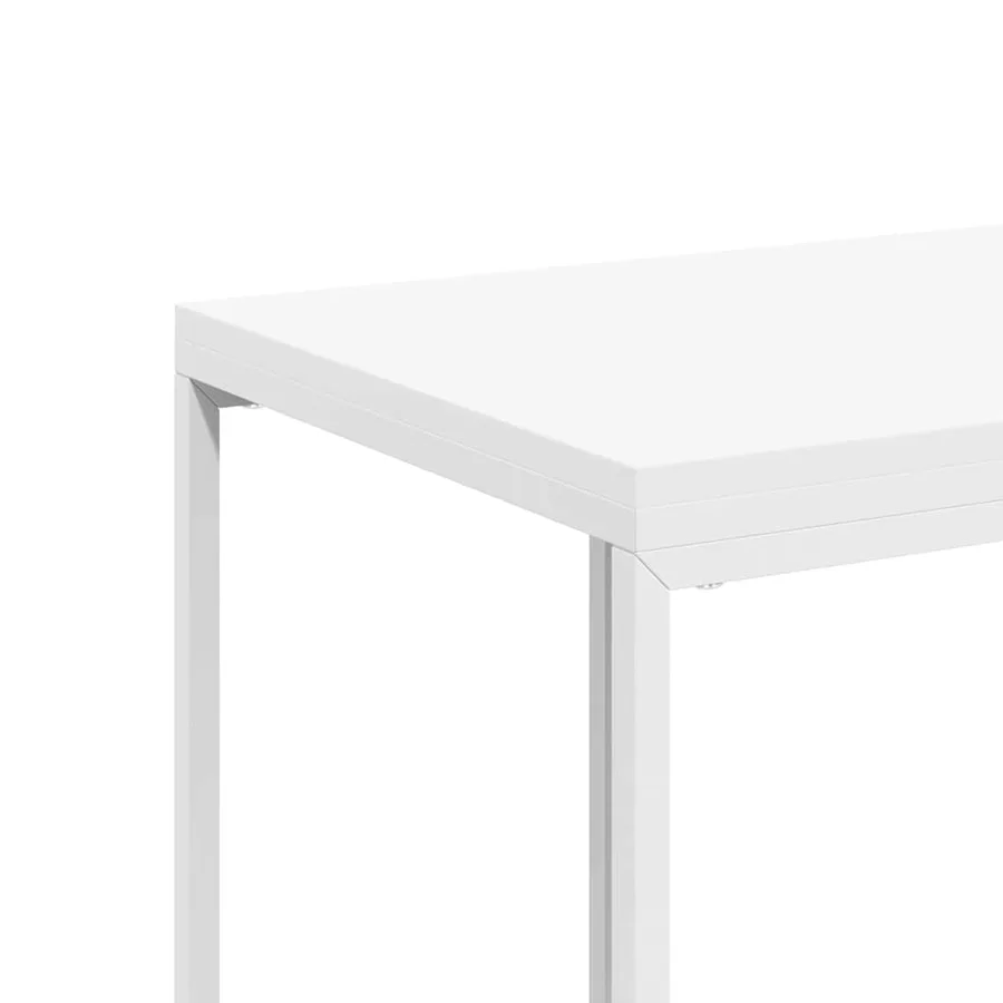 Table d'appoint avec roues Blanc 40x30x63,5cm Bois d'ingénierie - 7