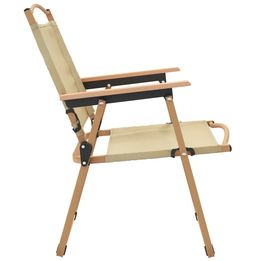Chaises de camping lot de 2 Beige 54x55x78 cm Tissu Oxford - 5