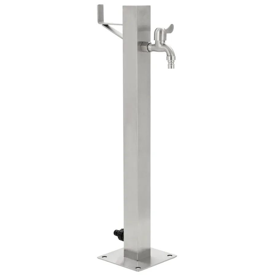 Colonne à eau de jardin carrée Acier inoxydable 65 cm