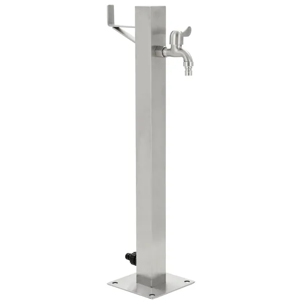 Colonne à eau de jardin carrée Acier inoxydable 65 cm