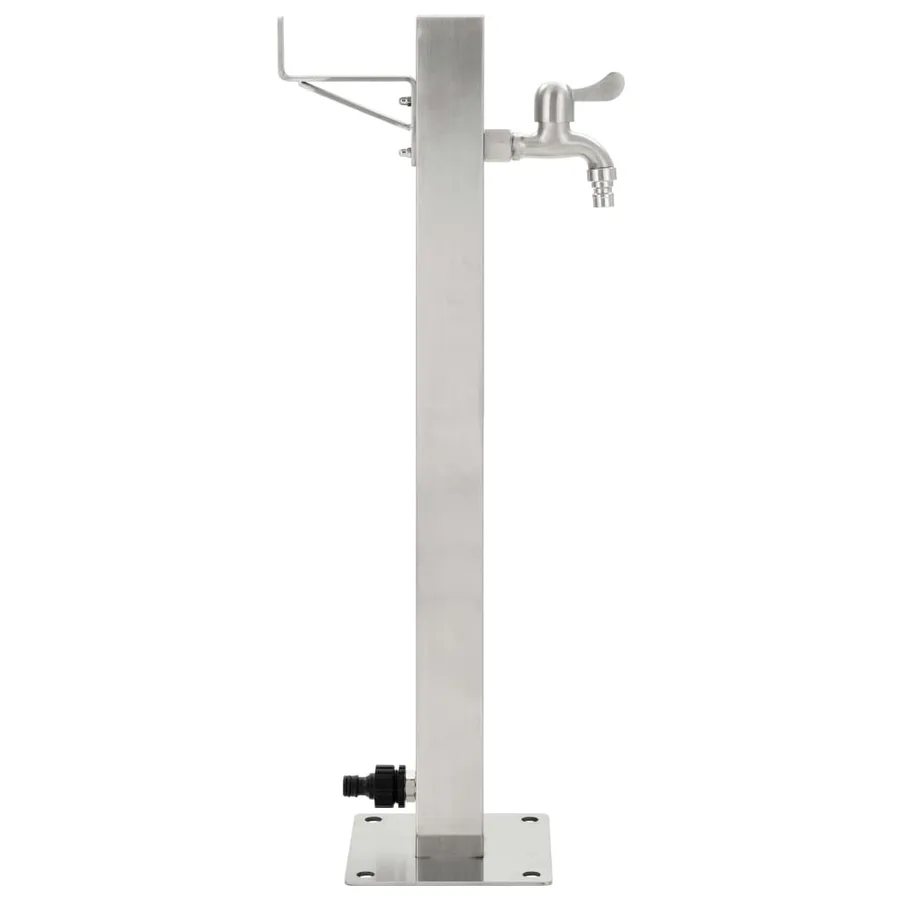 Colonne à eau de jardin carrée Acier inoxydable 65 cm - 2