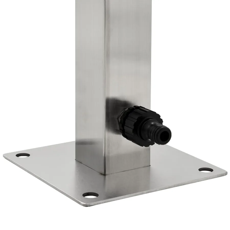 Colonne à eau de jardin carrée Acier inoxydable 65 cm - 5