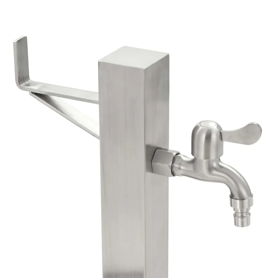Colonne à eau de jardin carrée Acier inoxydable 65 cm - 6