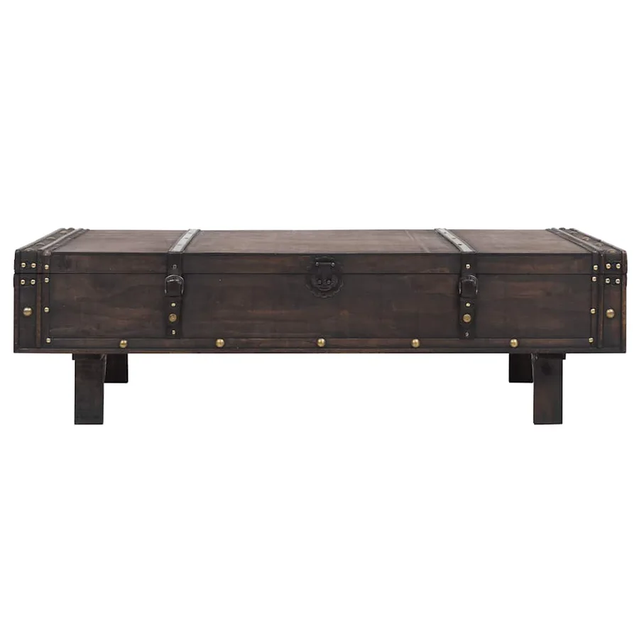 Table basse contreplaqué style vintage 120x55x35 cm - 2