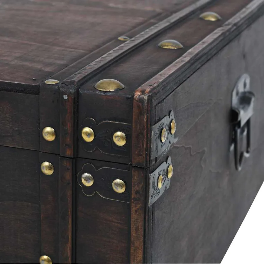 Table basse contreplaqué style vintage 120x55x35 cm - 7