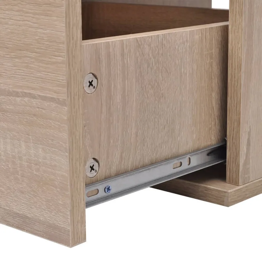 Meuble de salle de bain 11 pcs avec lavabo et robinet Beige - 4