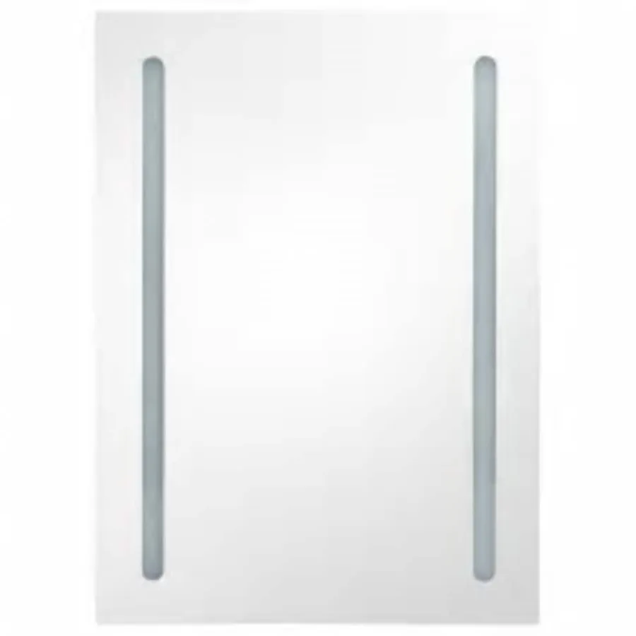 Armoire de salle de bain à miroir LED 50x13x70 cm - 4