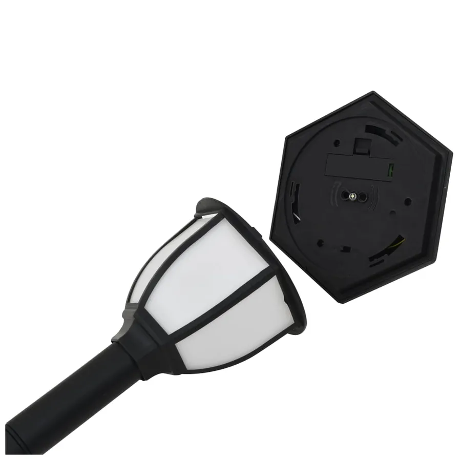 Lampe solaire à LED d'extérieur 3 pcs Noir - 5