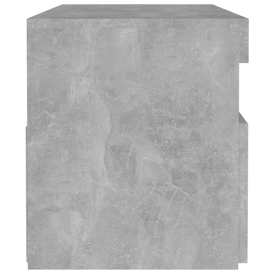 Table de chevet avec lumières LED gris béton 60x35x40 cm - 11