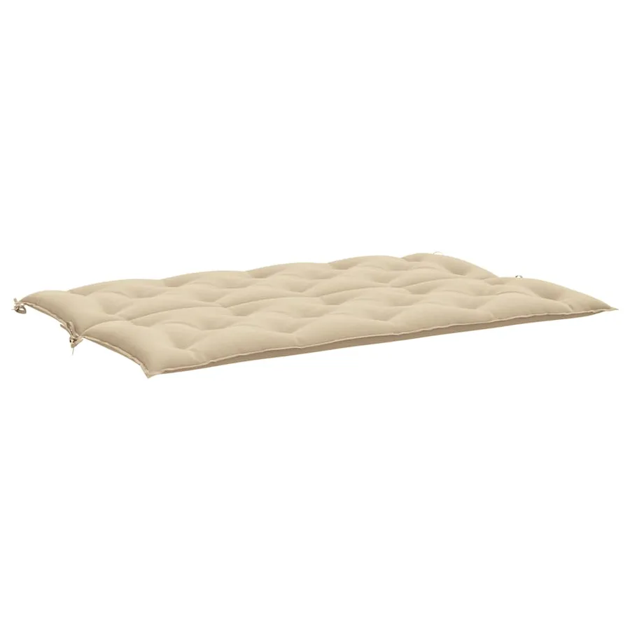 Coussin de banc de jardin beige 150x(50+50)x7 cm tissu oxford - 5