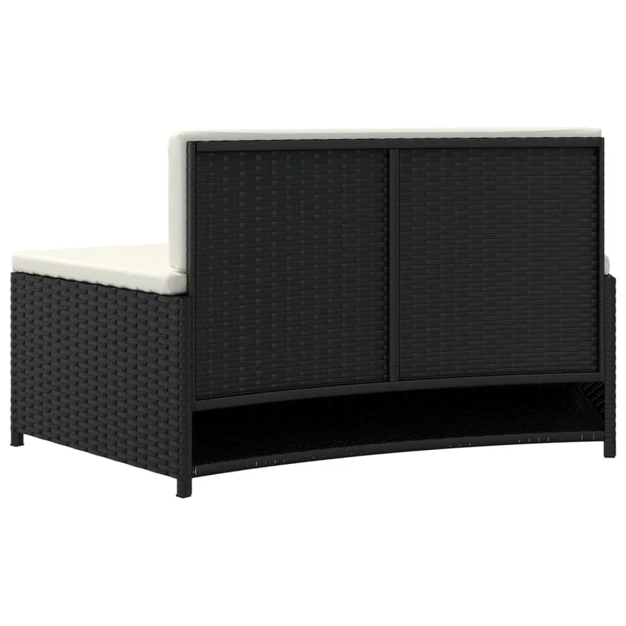 Bancs de spa avec coussins lot de 2 noir résine tressée - 7