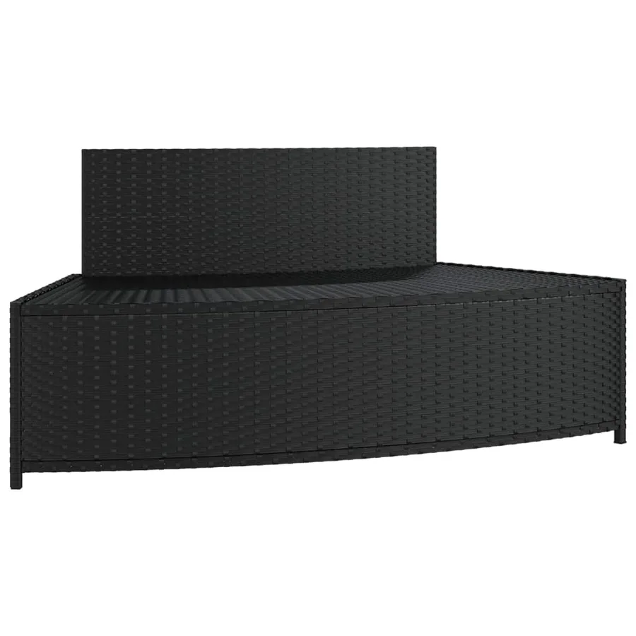 Bancs de spa avec coussins lot de 2 noir résine tressée - 8
