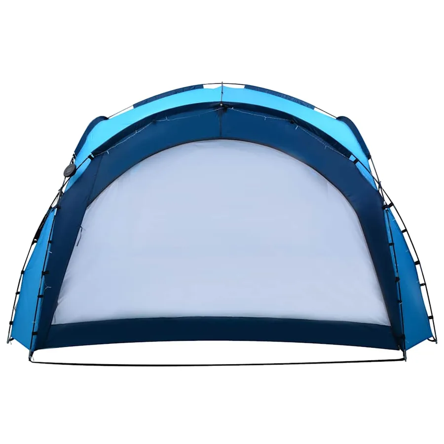 Tente de réception avec LED et 4 parois 3,6x3,6x2,3 m Bleu - 5