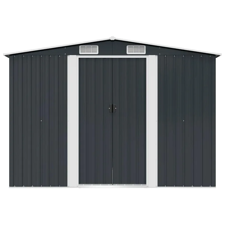 Abri de stockage pour jardin Anthracite Métal 257x205x178 cm - 5