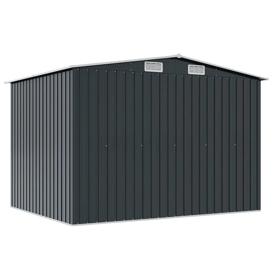 Abri de stockage pour jardin Anthracite Métal 257x205x178 cm - 7