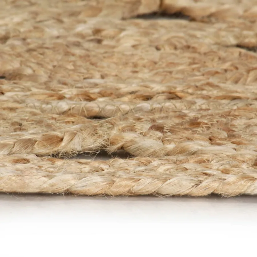 Tapis fait à la main Jute tressée 120 cm - 3