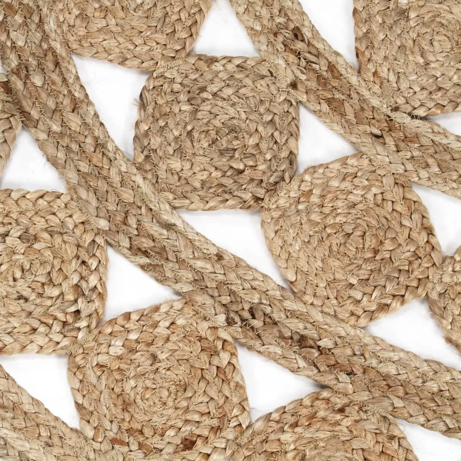 Tapis fait à la main Jute tressée 120 cm - 5
