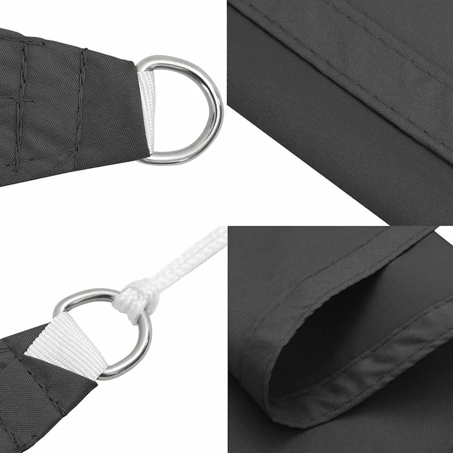 Voile de parasol tissu oxford rectangulaire 2,5x4 m anthracite - 7