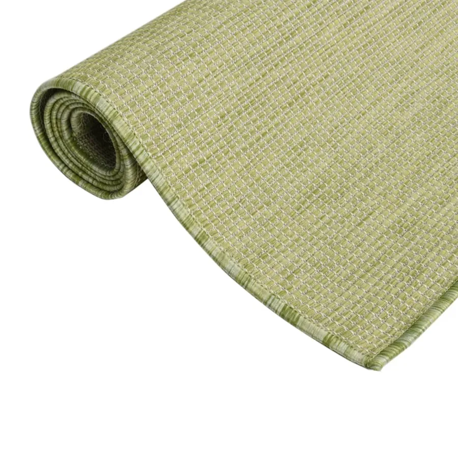 Tapis à tissage plat d'extérieur 80x250 cm Vert - 3
